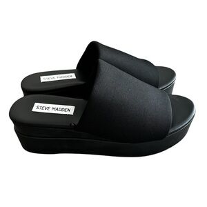 Black Steve Madden Platform Sandals